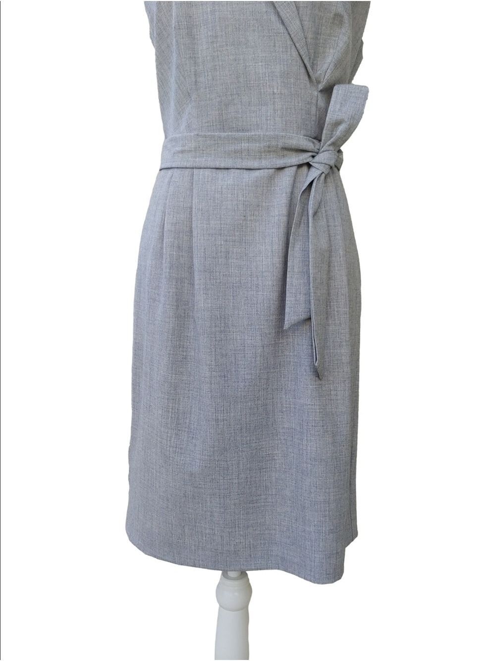 Ann Taylor NEW Gray Tie-Waist Sleeveless Blazer Dress Women's 8 NWT - Picture 14 of 16
